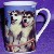 Tasse mit Schlittenhunden